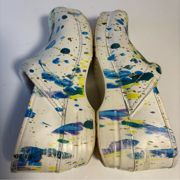 Dansko Professional Paint Splash Leather Clogs Shoes 39 pre-owned - Picture 7 of 13